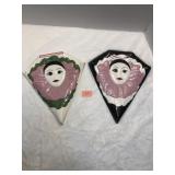 Pierrot Clown Wall Pocket 12'x11' 1980's