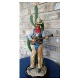 Cowboy and Cactus Statue 17.5'