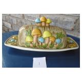 Arnel's 3D Mushroom butter dish 1977