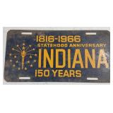 Indiana Anniversary license Plate