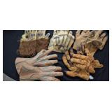 Five Pairs of Rubber Glove Hands