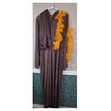 Brown Halloween Hooded Dress, Bloomers & Boa