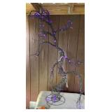 Purple Lighted Halloween Tree