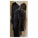 Black Velvet Dress/ Spiderweb Jacket Costume