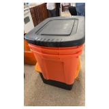 Homz 18 Gal. Orange Totes with Lids