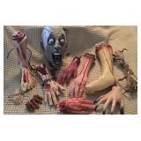 Bald Head Prop with Eyes Pulled Back w/ Chains