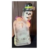 Grave Skeleton Tombstone "Happy Halloween "