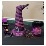 Lighted Witches Hat and Boot