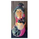 Purple Witch Trick or Treat Blow Mold