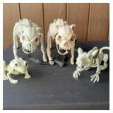 Dog, Rat and Frog Skeleton Decorations