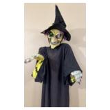 Hanging Animated Witch/ Sitting Skeleton