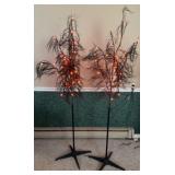 Pre-Lit Black Twig Trees