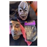 Halloween Costume Masks/Zombie Gloves