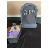 RIP Tombstone/ Casket with Skeleton