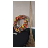 Large Halloween Wreaths & Witches Broom