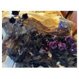 Purple Flowers with Eyeballs/Black Roses