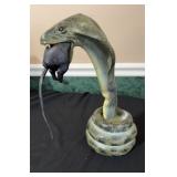 2006 King Cobra Eating A Rat Animatronic Prop