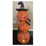 Glitzhome Resin Lighted Stackable Pumpkins