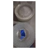 Seven Inch Glass Salad Bowls & Plates
