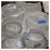 Three Cambro 6 Quart Storage Containers