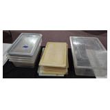 Four Plastic Storage Containers & Lids