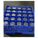 25 Twelve Oz Plastic Glasses with Rack