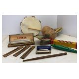 Harmonicas, Tambourine, Flutophone & Maroccas