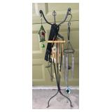 Wrought Iron Stand, Brackets & Wind Chimes