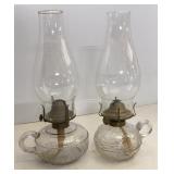 Antique Eagle & Queen Anne Oil Lamps