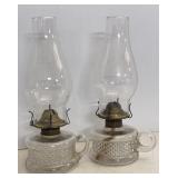 Antique Clear Glass Oil Lamps