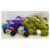 Various Color Skeins of Yarn
