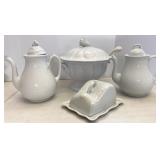 Ironstone Pitchers, Taurine & Cover Cheese Dish