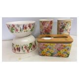 Pioneer Woman Look Bowls, Cups & Cheese Dish