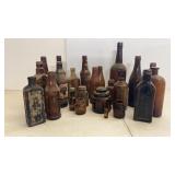 Amber Beer, Wine, Soda & Medicine Bottles