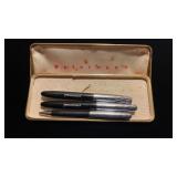 Watermanï¿½s 14K tip fountain pens (2) and pencil