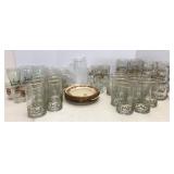 Holiday Gold Rim Glassware