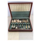 Rogers (Grape) Silver Plate Flatware & Chest