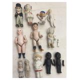 Vtg Porcelain Miniature Dolls