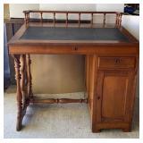 Antique Oak Train Car Writing Desk