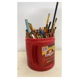 Coffee Can of Advertising & Other Pencils