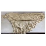 Vtg Crocheted Bed Spread 76x82