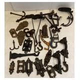 Antique Cast Iron Hinges, Hooks, Handles