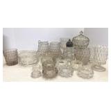 Antique EAPG Thumbprint & Other Clear Glass