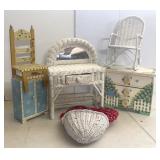 White Wicker & Other Doll Furniture