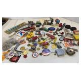 Miscellaneous Buttons, Letter Openers, Mail Scales