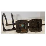 Copper Coated Cast Iron & Horse shoe Bookends