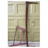Primitive Two-Man Saw & Buck Saw