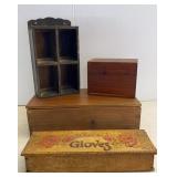 Glove, Recipe, Spice & Jewelry Boxes