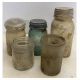 Antique Canning Jars & Glass Lids