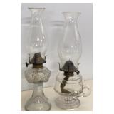 Antique Clear Glass oil lamps